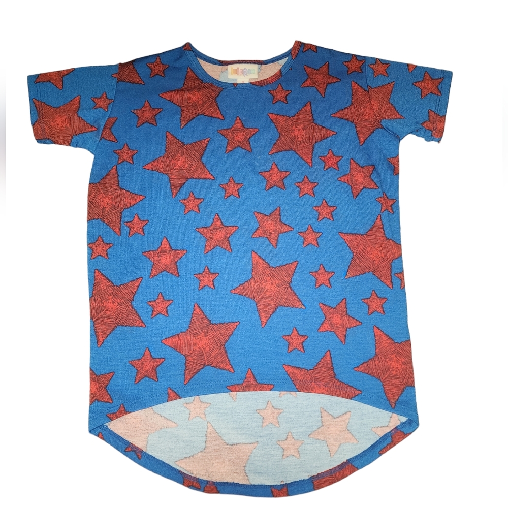 LulaRoe size 6- blue with red stars- unisex